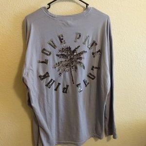 PINK purple long sleave palm beach shirt